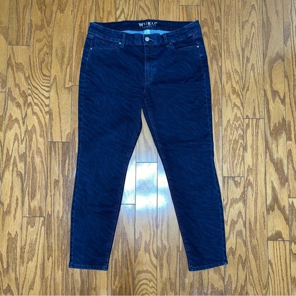 White House Black Market Zebra Print Skinny Ankle Jeans Size 14 - Picture 3 of 11